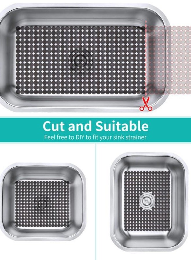 Bligli 2-Pack Kitchen Sink Mat: PVC Eco-Friendly Adjustable Sink Protector | Sink liner Pad | Dish Drying Mats, Easy to Clean & DIY Cut | 15.8 x 11.8 inch (Grey) - Image 5