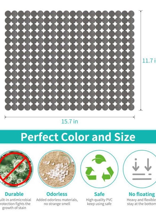 Bligli 2-Pack Kitchen Sink Mat: PVC Eco-Friendly Adjustable Sink Protector | Sink liner Pad | Dish Drying Mats, Easy to Clean & DIY Cut | 15.8 x 11.8 inch (Grey) - Image 3