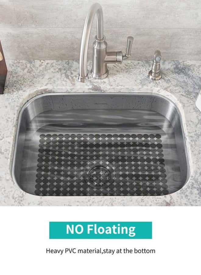 Bligli 2-Pack Kitchen Sink Mat: PVC Eco-Friendly Adjustable Sink Protector | Sink liner Pad | Dish Drying Mats, Easy to Clean & DIY Cut | 15.8 x 11.8 inch (Grey) - Image 2