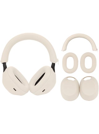 3 Pcs Case Cover for Sony WH-1000XM5 Headphones Embody EarPad Cover/Ear Cover/Headband Cover/Headband Cushion Protector Sweat Proof Soft Silicone Headphones Accessories (Off White) - pzsku/ZAAC396AE70684CE413CDZ/45/_/1739619049/9925e592-fa9e-4048-9fd6-6d8feeda809e
