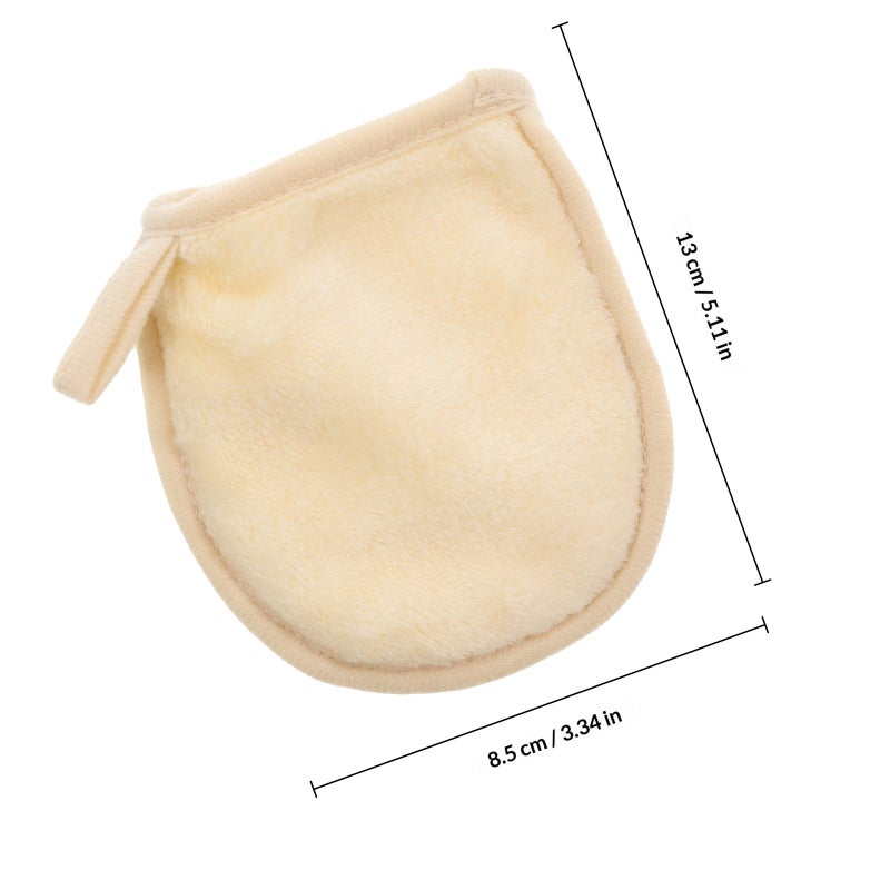 4Pcs Practical Facial Cleaning Gloves Makeup Removal Puff Cosmetic Powder Cleaning Gloves White - Image 2