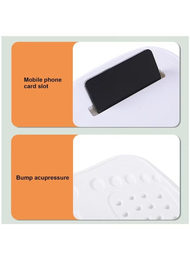 عربست حوض نقع القدمين، حوض نقع القدمين القابل للطي، حوض نقع القدمين المحمول المقاوم للتسرب، حوض نقع القدمين القابل للطي لتخفيف الإجهاد مع بكرة تدليك، حوض نقع القدمين متعدد الأغراض للأماكن الخارجية (أبيض) - Image 4