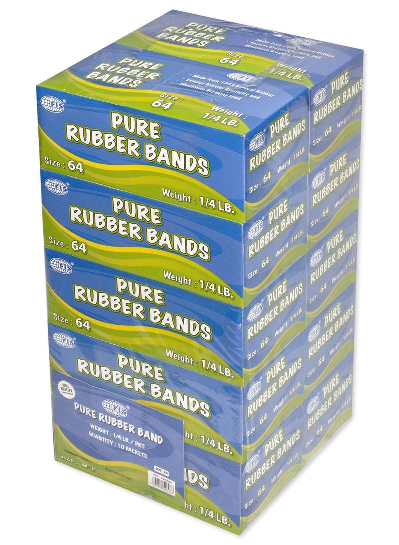 FIS 10 صناديق من أربطة مطاطية نقية من FIS، مقاس 64 باللون الأصفر - FSRB64 - Image 1