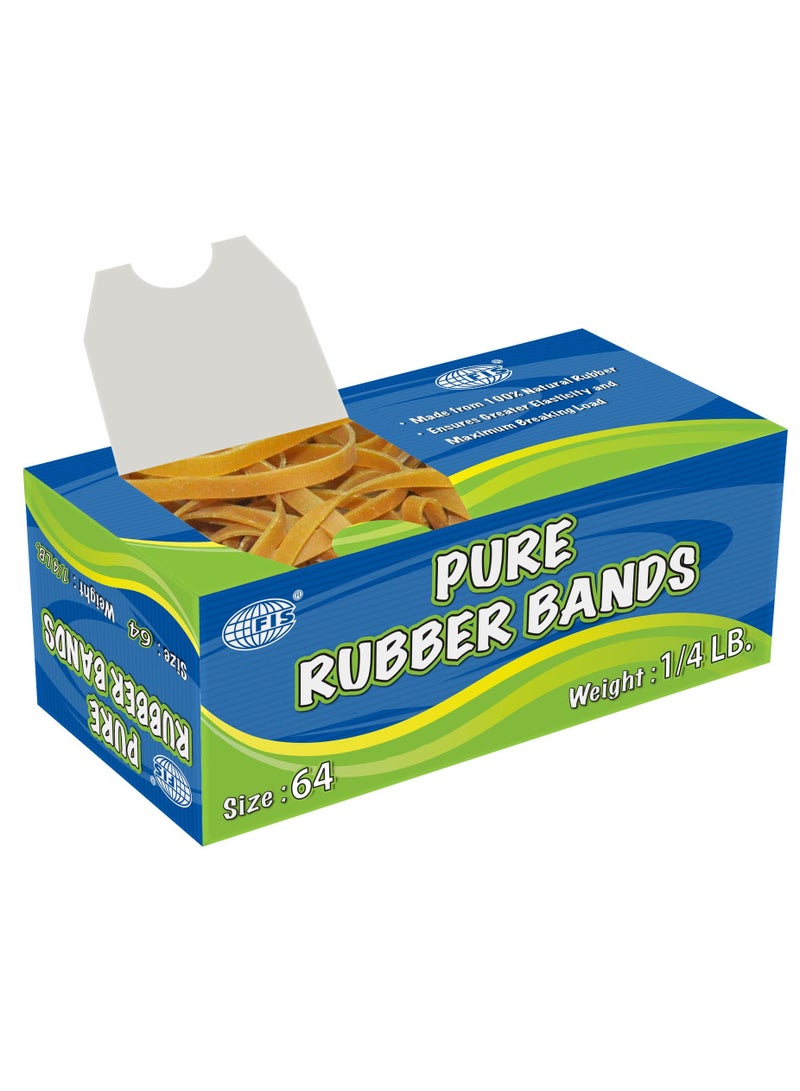 FIS 10 صناديق من أربطة مطاطية نقية من FIS، مقاس 64 باللون الأصفر - FSRB64 - Image 2