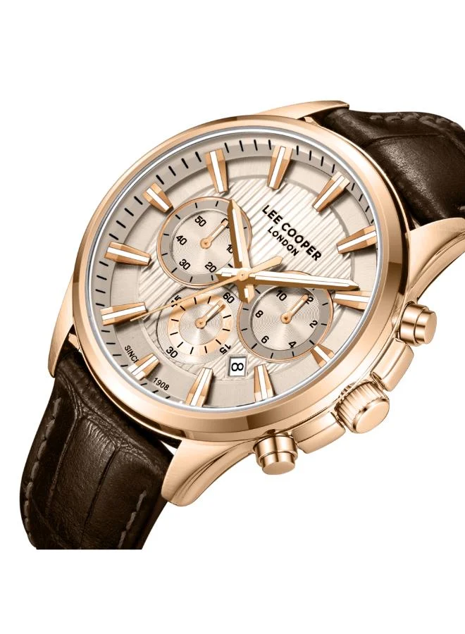Lee Cooper  Men's Leather Multi Function Watch LC08239.472 - 32 mm for Men | Best Price UAE