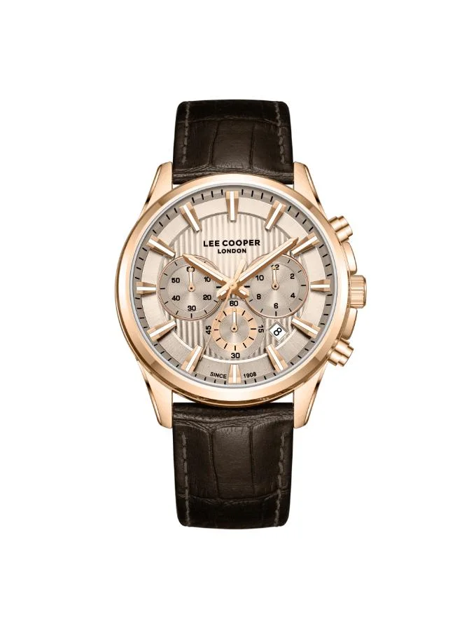 لي كوبر Men's Leather Multi Function Watch LC08239.472 - 32 mm