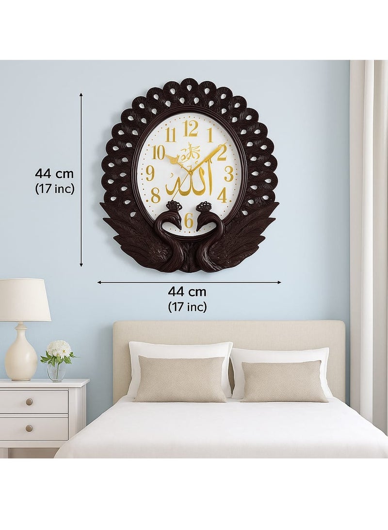 Peacock Decorative Wall Clock / Length 44 Cm X Width 44 Cm - Image 2