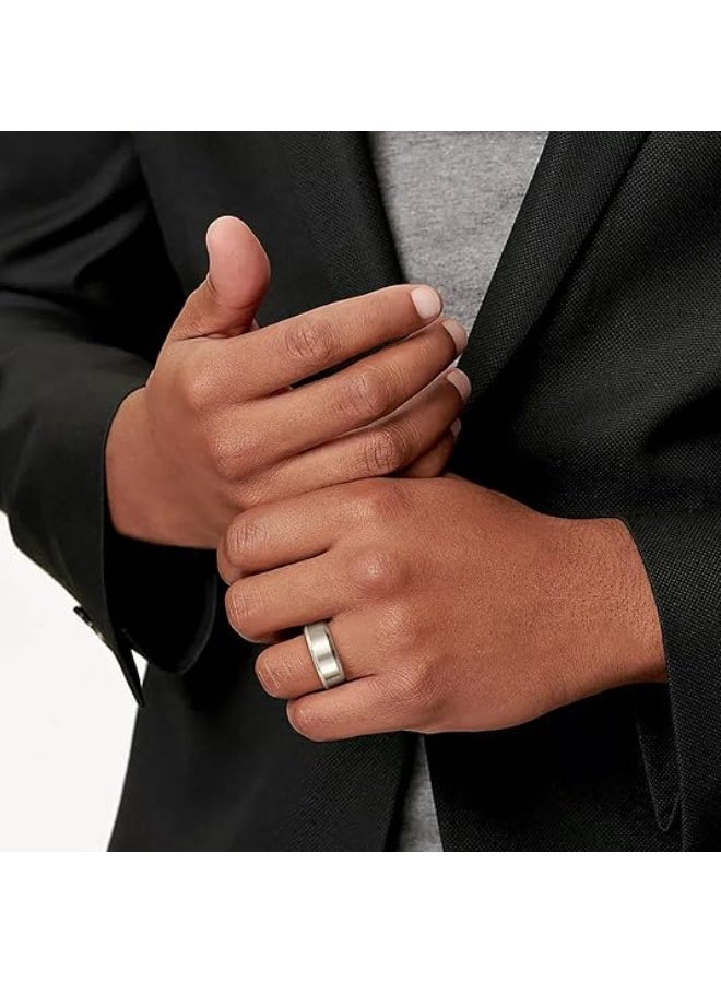 ROMAD Premium Titanium Steel Ring – Beveled Edge, High-Polish Stainless Steel Mirror Finish Band  - Image 4