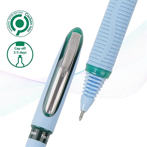Luxor Schneider, One Hybrid Roller Ball Pen - Green, 0.3 mm, 2500 mtrs writing length, Waterproof Ink, Consistent ink flow, Ideal for Professionals & Office essential - Image 4
