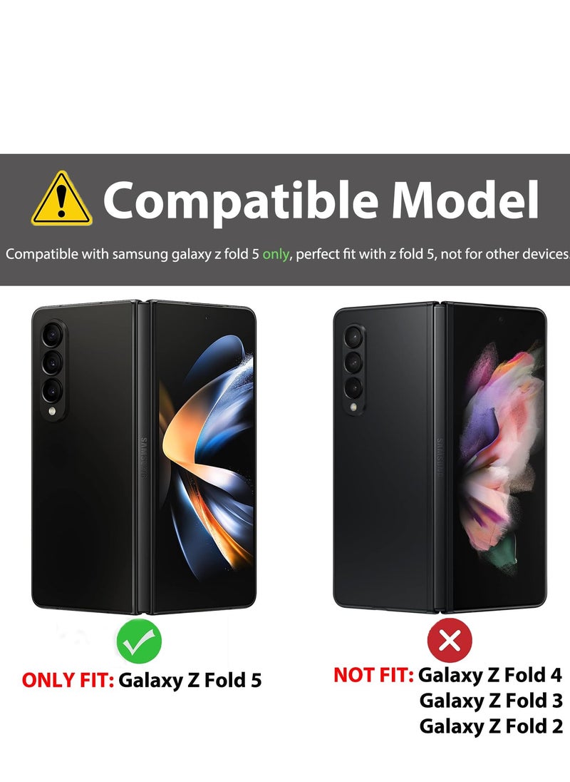 Compatible for Samsung Galxay Z Fold 5 Case with Belt Clip Holster, Military Upgrade Protection, Shockproof Anti-Drop, Swivel Belt Clip Holster Case with Kickstand for Galaxy Z Fold 5(Black)
