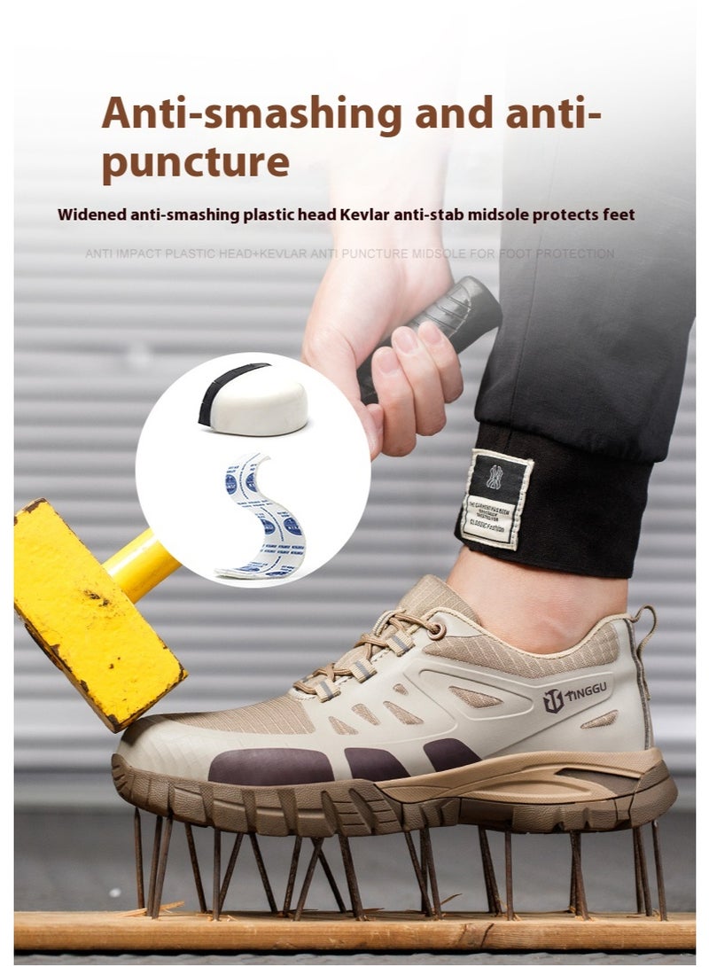 Steel Toe Shoes for Men Lightweight Safety Shoes Comfortable Puncture Proof Slip On Indestructible Work Shoes and Fashion Sneakers. - Image 3