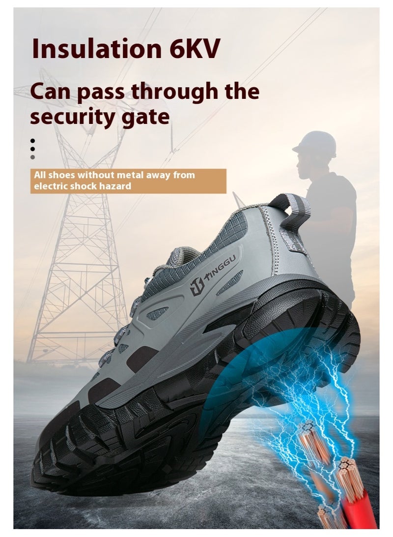 Steel Toe Shoes for Men Lightweight Safety Shoes Comfortable Puncture Proof Slip On Indestructible Work Shoes and Fashion Sneakers. - Image 5