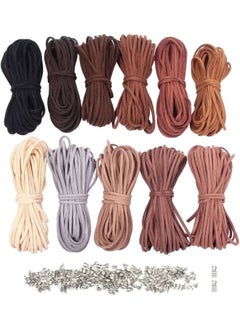 Generic Leather cord,flat leather cord,leather cord,faux thread,11 colors leather cord,faux suede,faux suede,leather cord,faux,with clip,for DIY bracelet necklace jewelry craft  - Image 1