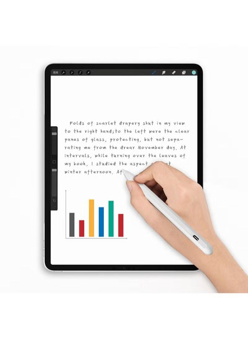 قلم شاشة لجهاز iPad مع وظيفة رفض راحة اليد، قلم نشط متوافق (2018-2023) Apple iPad Pro 11/12.9 بوصة، iPad 10/9/8/7/6th، iPad Air 5/4/3 الجيل، iPad Mini 6/ الجيل الخامس - Image 2