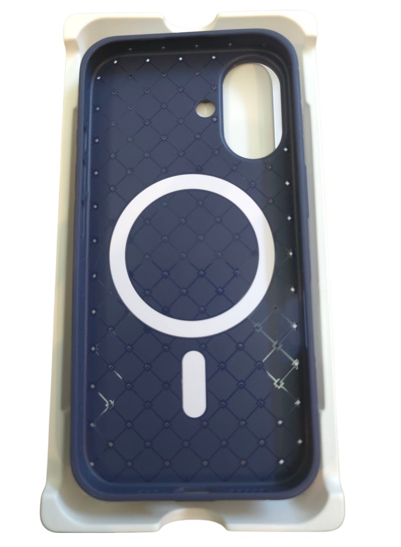 جراب لهاتف 16 مقاس 6.1 بوصة، مصنوع من نسيج كامل، ملمس الجلد، أداة مبتكرة تجمع بين الحماية القصوى والتصميم الأنيق، باستخدام مواد عالية الجودة وتقنيات متقدمة، اللون: (أزرق) - Image 2