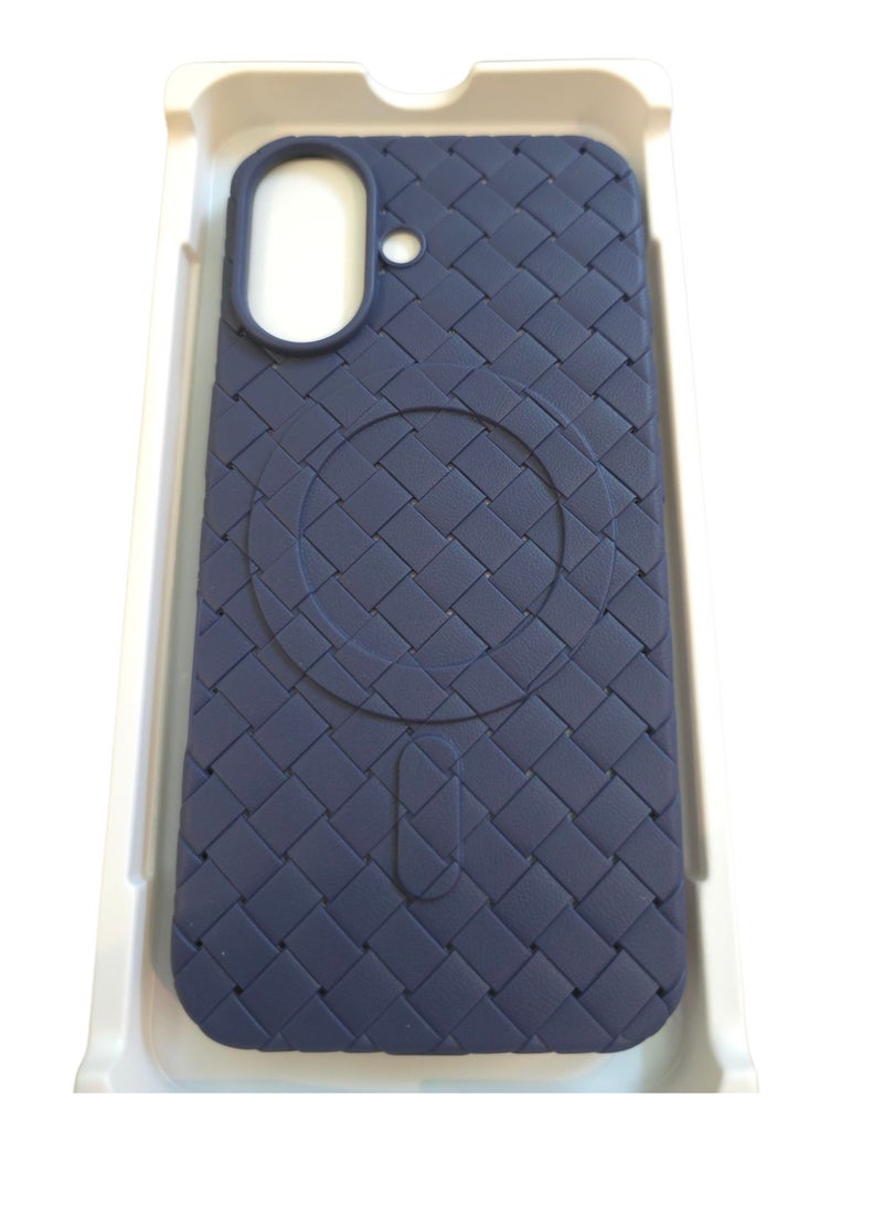 جراب لهاتف 16 مقاس 6.1 بوصة، مصنوع من نسيج كامل، ملمس الجلد، أداة مبتكرة تجمع بين الحماية القصوى والتصميم الأنيق، باستخدام مواد عالية الجودة وتقنيات متقدمة، اللون: (أزرق) - Image 1