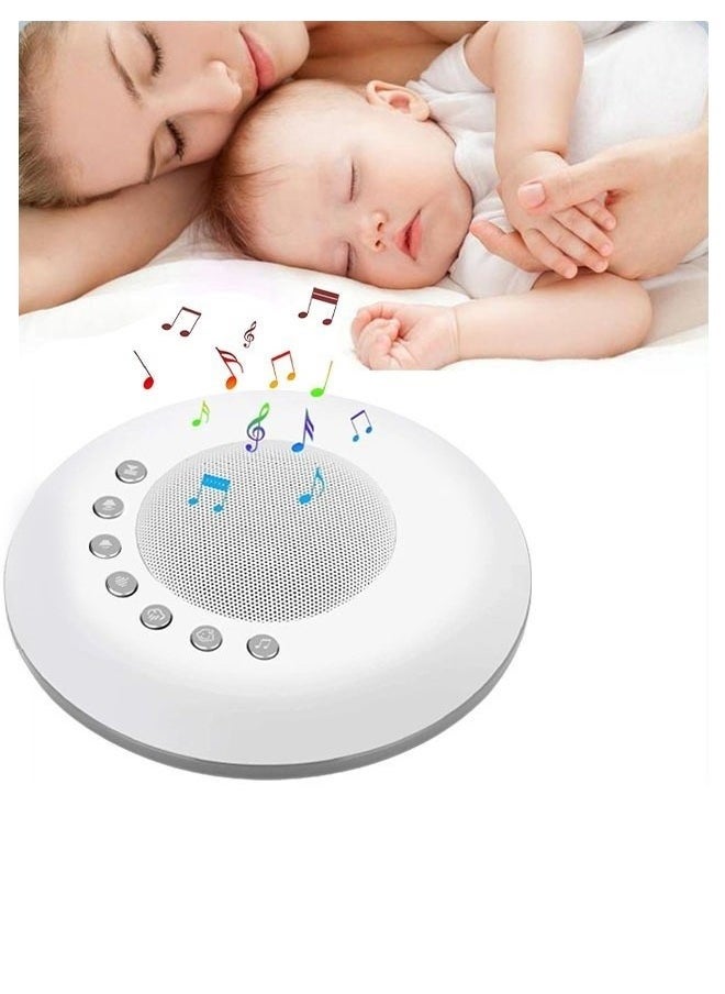 GUDOO - White Noise Machine Baby Travel Noise Machine with 28 Sleep Soothing Sounds for Home Office Nursery 3 Timer Memory Function Rechargeable - Image 1