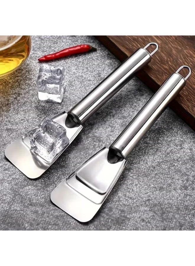 Green Tiger Stainless Steel Ice Scoop 19.5cm Silver