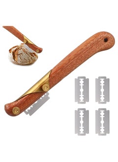 Oasisgalore Bread Lame Sourdough Scoring Tool: Wood Handle Bread Razor for Pizza Cake Bread  - Image 1