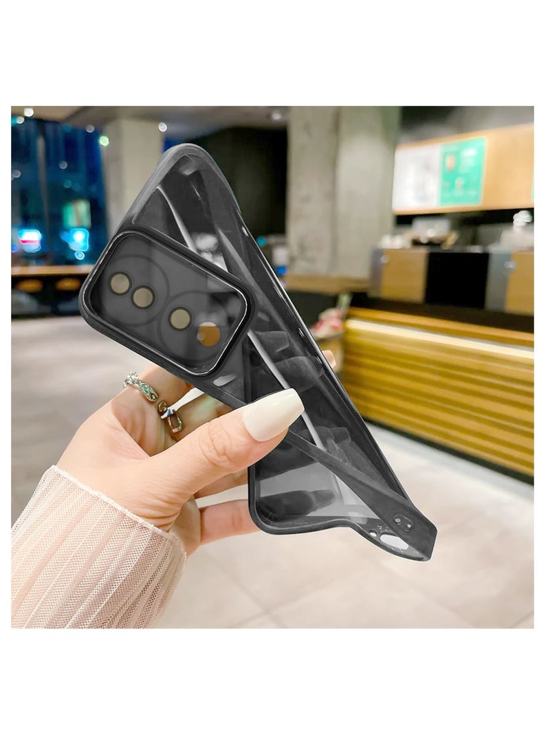 Wtech Soft Transparent TPU Silicone Ultra Thin Phone Stylish Electroplated Camera Border Case Cover For Honor X7b 4G 2023 Black - Image 5