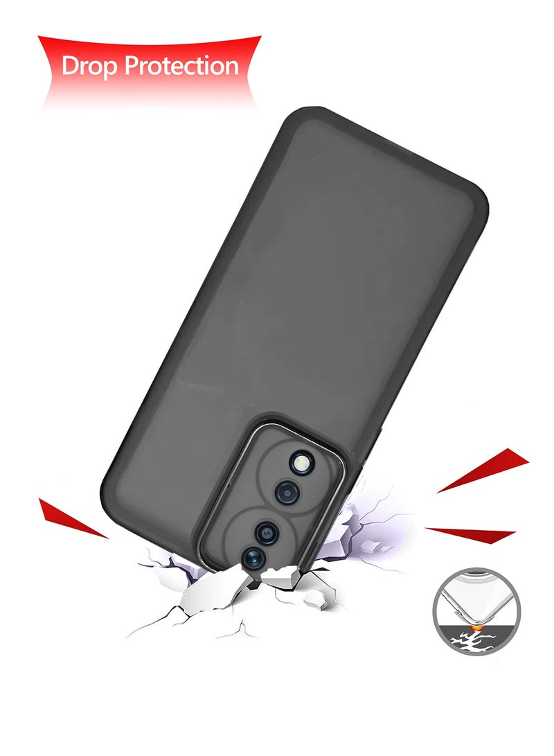 Wtech Soft Transparent TPU Silicone Ultra Thin Phone Stylish Electroplated Camera Border Case Cover For Honor X7b 4G 2023 Black - Image 3