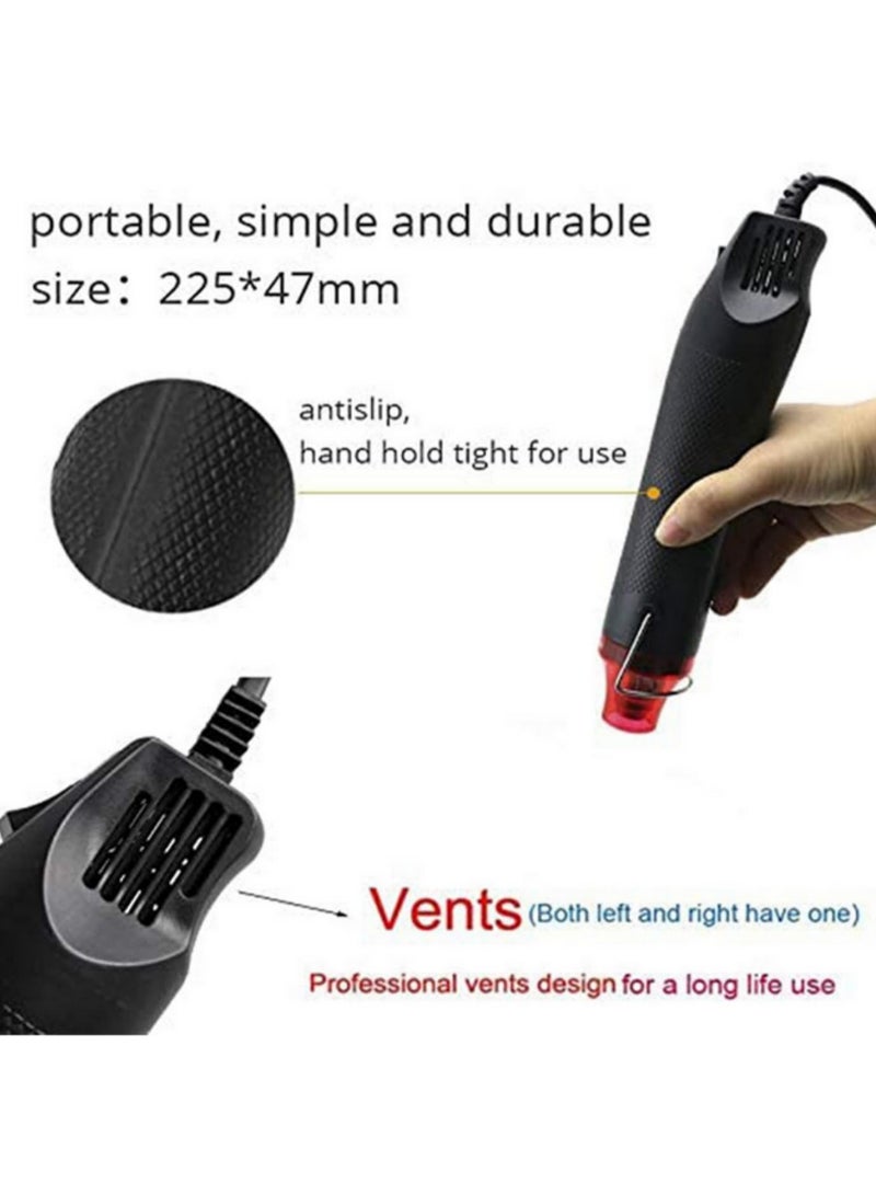300W Mini Heat Gun, 230V Hot Air Blower for Soldering, Shrink Tubing, Crafts & DIY Projects - Compact, Fast Heating, High Temperature Electric Power Tool with UK Plug  - Image 4