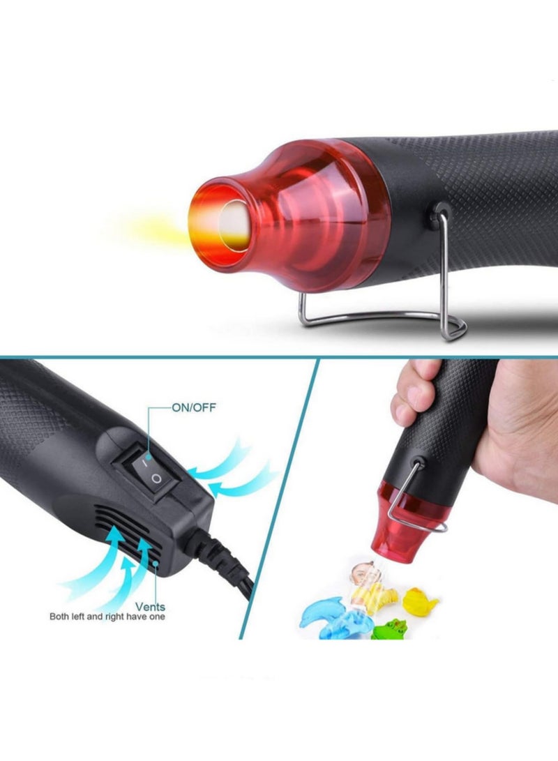 300W Mini Heat Gun, 230V Hot Air Blower for Soldering, Shrink Tubing, Crafts & DIY Projects - Compact, Fast Heating, High Temperature Electric Power Tool with UK Plug  - Image 5