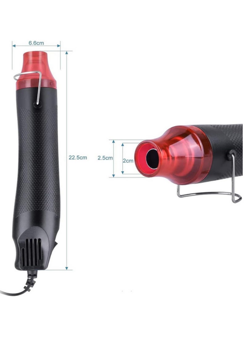 300W Mini Heat Gun, 230V Hot Air Blower for Soldering, Shrink Tubing, Crafts & DIY Projects - Compact, Fast Heating, High Temperature Electric Power Tool with UK Plug  - Image 2