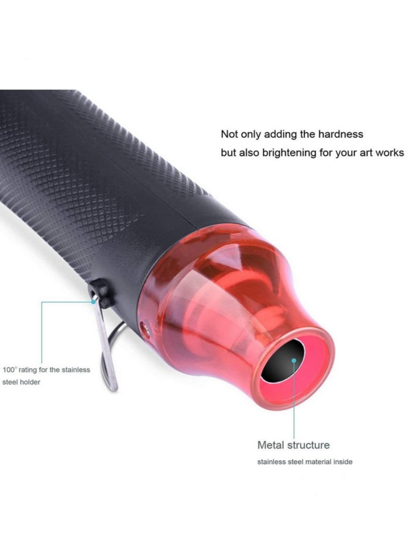 300W Mini Heat Gun, 230V Hot Air Blower for Soldering, Shrink Tubing, Crafts & DIY Projects - Compact, Fast Heating, High Temperature Electric Power Tool with UK Plug  - Image 3