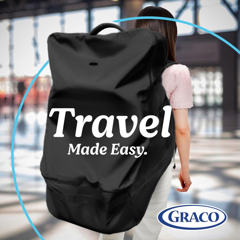 Graco Padded Car Seat Travel Bag & Infant Carrier Backpack, Durable Large Back Pack for Carseats & Booster Seats, Airport Gate Check Bag Luggage, Double Padded Strap, Water Resistant Material, Black - Image 4