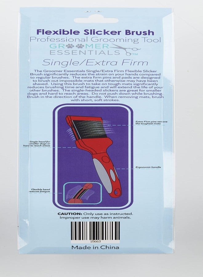 Groomer Essentials Flexible Slicker Brush - Single/Extra Firm - Image 3