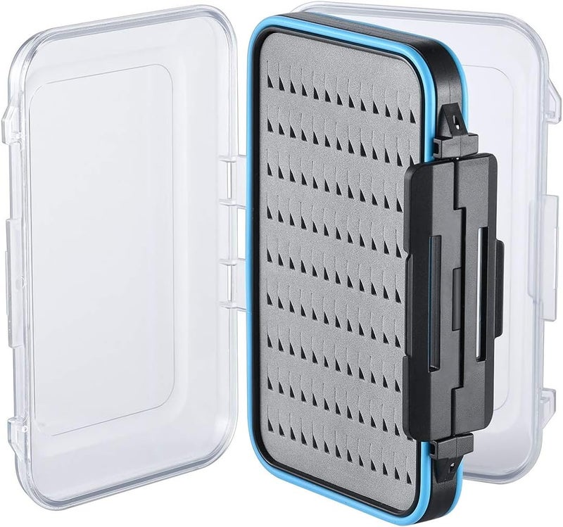 Gonex Fly Fishing Box Two-Sided Waterproof Lightweight Fly Box Easy Grip Transparent Lid Fly Fishing Lures Box Multiple Sizes - Image 1