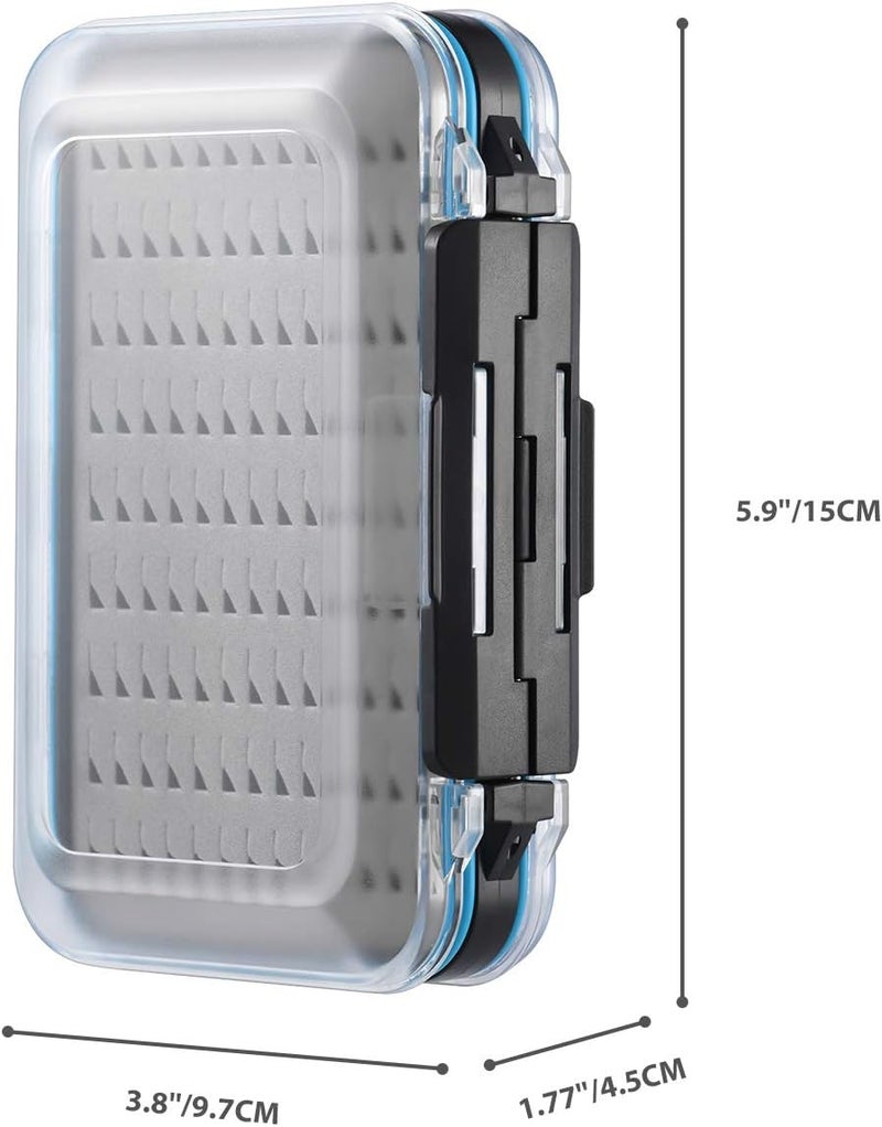 Gonex Fly Fishing Box Two-Sided Waterproof Lightweight Fly Box Easy Grip Transparent Lid Fly Fishing Lures Box Multiple Sizes - Image 3