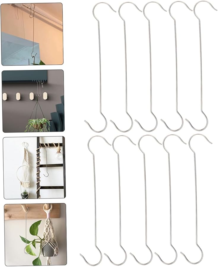 كيسانجل 10 قطعة خطافات حديقة متينة مقاس 30 × 7 سم لتعليق النباتات الخارجية وفروع الأشجار - Image 5