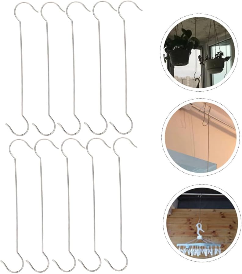 كيسانجل 10 قطعة خطافات حديقة متينة مقاس 30 × 7 سم لتعليق النباتات الخارجية وفروع الأشجار - Image 4