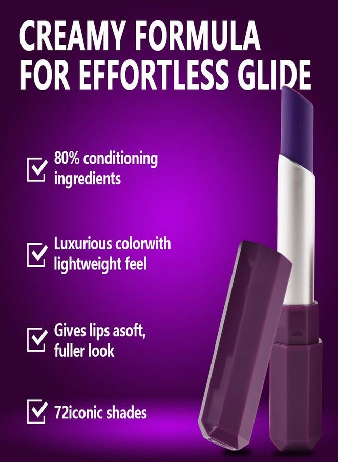 HHLTOH Amethyst Purple Matte Metallic Lipstick for Women, Crayon Lips & Face Paint Stick, Dark Purple Lip Stain Long Lasting Waterproof, Easy to Apply, Full-Coverage Lip Gloss,Halloween Birthday Party Makeup - Image 4
