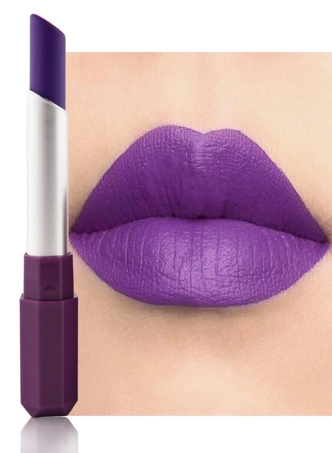 HHLTOH Amethyst Purple Matte Metallic Lipstick for Women, Crayon Lips & Face Paint Stick, Dark Purple Lip Stain Long Lasting Waterproof, Easy to Apply, Full-Coverage Lip Gloss,Halloween Birthday Party Makeup - Image 1