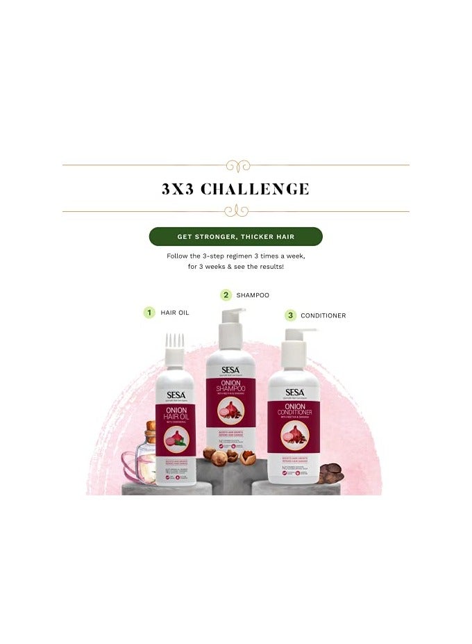 Sesa Onion Shampoo with Reetha & Shikakai | Hair Growth, Hair Damage, Hair Strengthening & Hairfall Control | No Sulphates, Parabens, Silicones & Artificial Color | 300 ml (Pack of 1) - Image 5