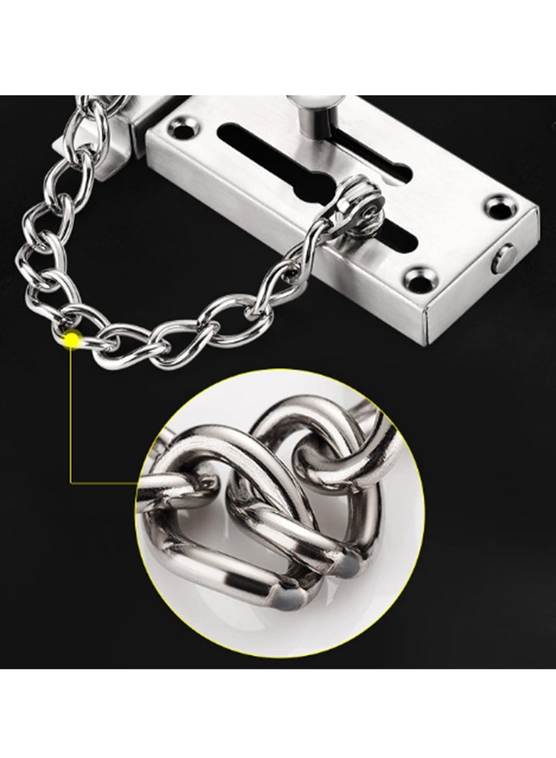 SOLARAE Door Chain Lock, Sliding Door Chain for Front Door, Security Door Lock Safety Chain, Anti Theft Door Latch for Door, Door Limiter - Image 3