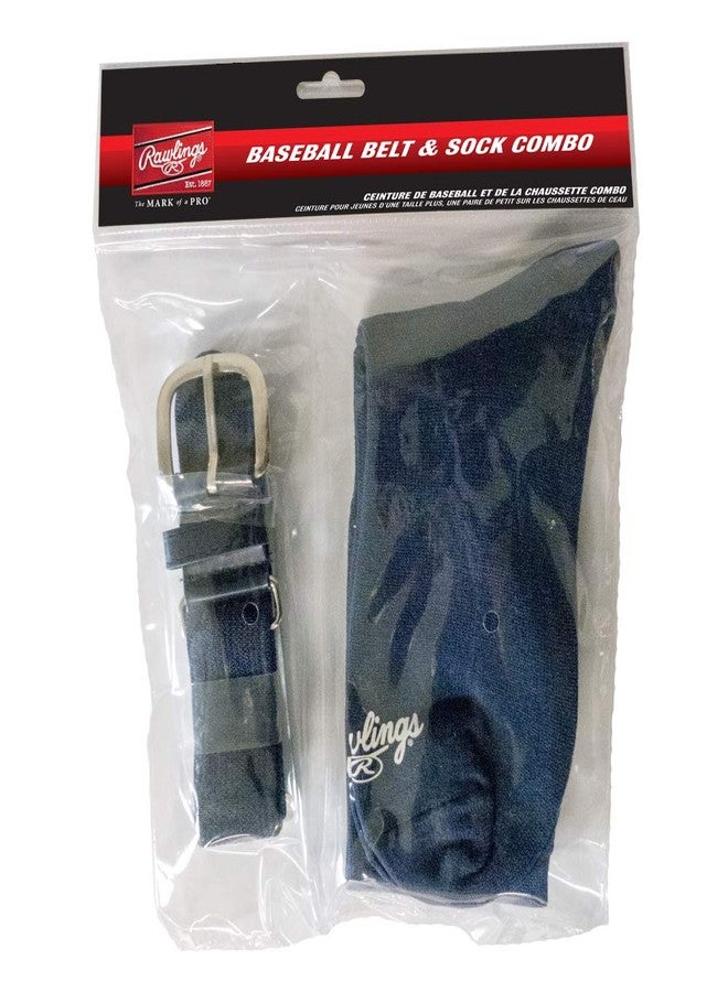 Rawlings Belt & Socks Combo | Baseball/Softball | Navy Blue | Medium - Image 3