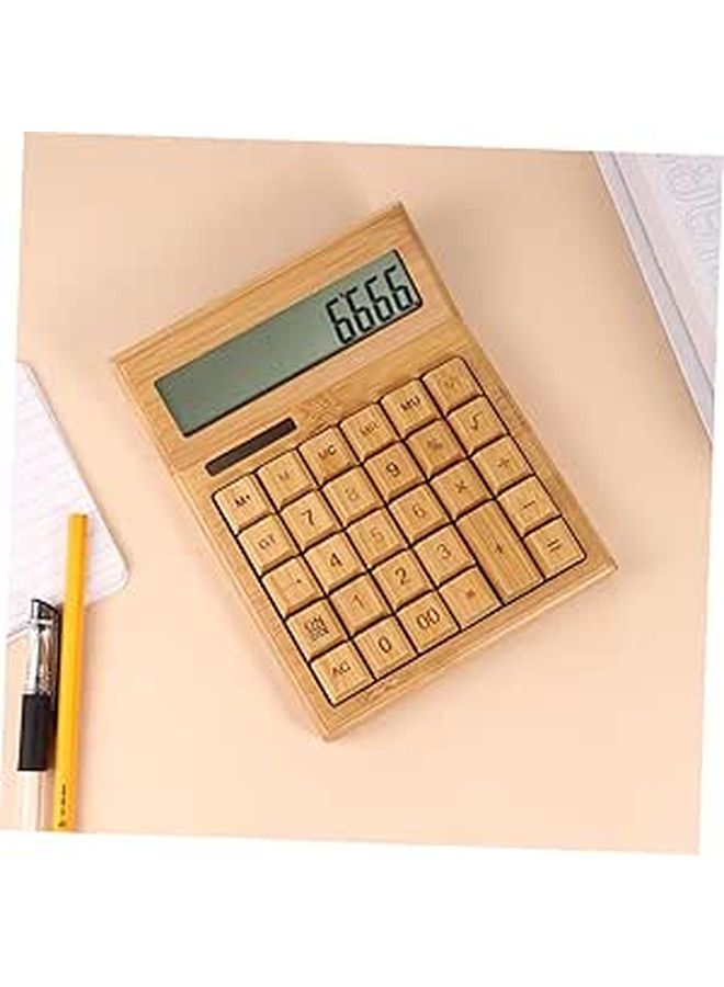 Solar Powered Calculator Portable Office School Home Travel Gadget Blue - Image 1