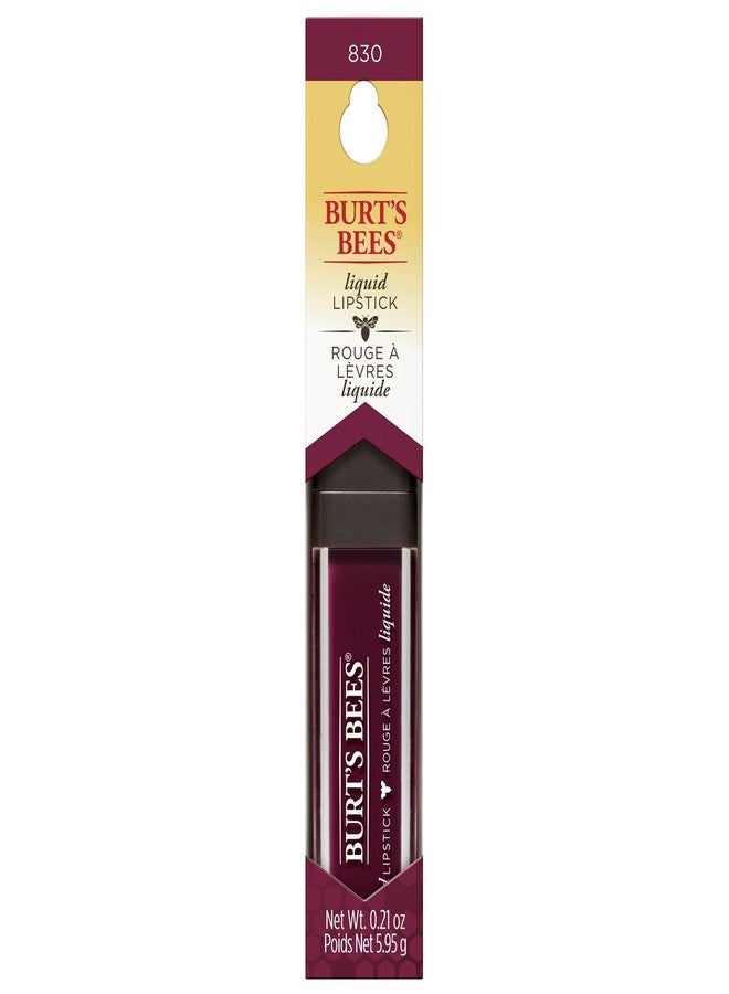 Burt's Bees 100% Natural Glossy Liquid Lipstick, Wine Waters, 1 Tube - Image 3