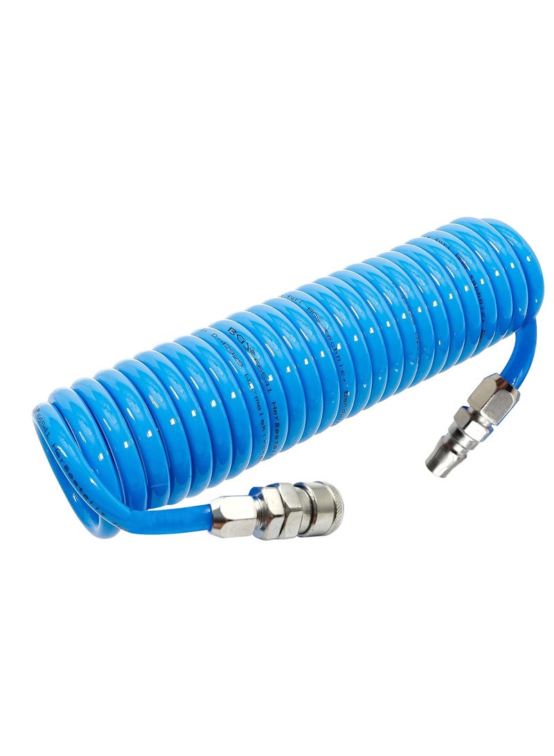 Generic lexible Pneumatic Air Compressor Hose PU Coil 8mm X 5mm - Polyurethane Spiral Pipe  - Image 1