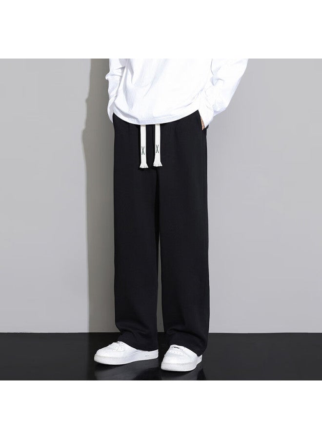 Foss Phil Casual Pants For Men, Autumn And Winter Sports Wide-leg Trousers, Straight Loose Men's Pants, Fpk34 Black XL - Image 1