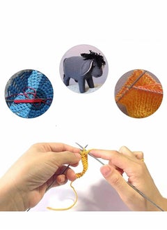 Excefore Knitting Needle Set, Stainless Steel, Straight Single Pointed Needles, DIY Sweater Gift, Locking Stitch Markers (11 Pairs, 25cm Length)  - Image 4