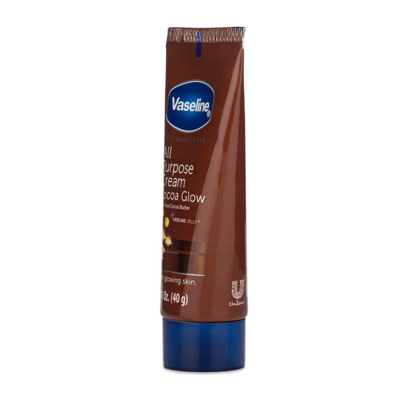 Vaseline All Purpose Cream Cocoa Glow, with Pure Cocoa Butter, 4-Pack, 1.41 FL Oz Each, 4 Tubes - Image 3