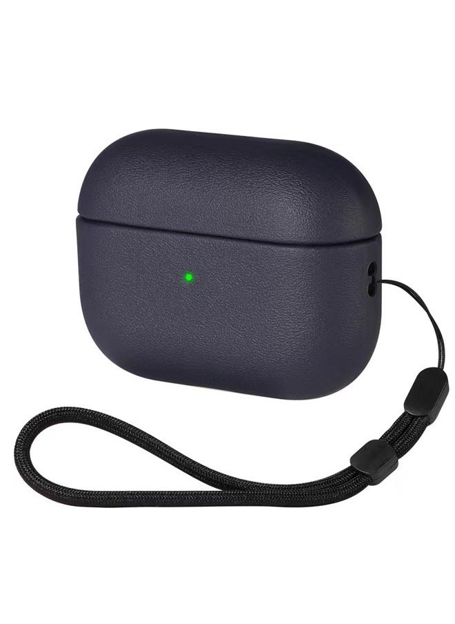 Generic - Air pods 4  with Leather Silicone Case Front LED Light  Visible Compatible with Air pods 4 Generation - Image 1