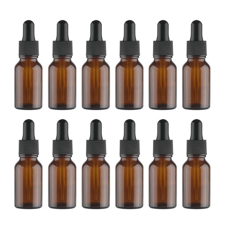 pcs 15ml Women Bottle Retro Antique Glass Empty Container Dispensing Dropper Bottle Decoration (Brown) - Image 2
