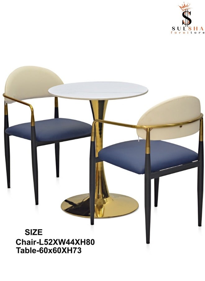 Modern Design 2 Seat Dining Set With table 1+2 - pzsku/ZAAC4FAA38FA23E7B0422Z/45/_/1703928274/ed1d16c4-300b-4c44-aaf0-9e19a663611d