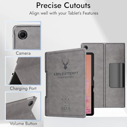 Robustrion Cover Case for Lenovo Tab Plus 11.5 inch Cover, Deer Pattern Cover Case for Lenovo Tab Plus 11.5 inch - Grey - Image 4
